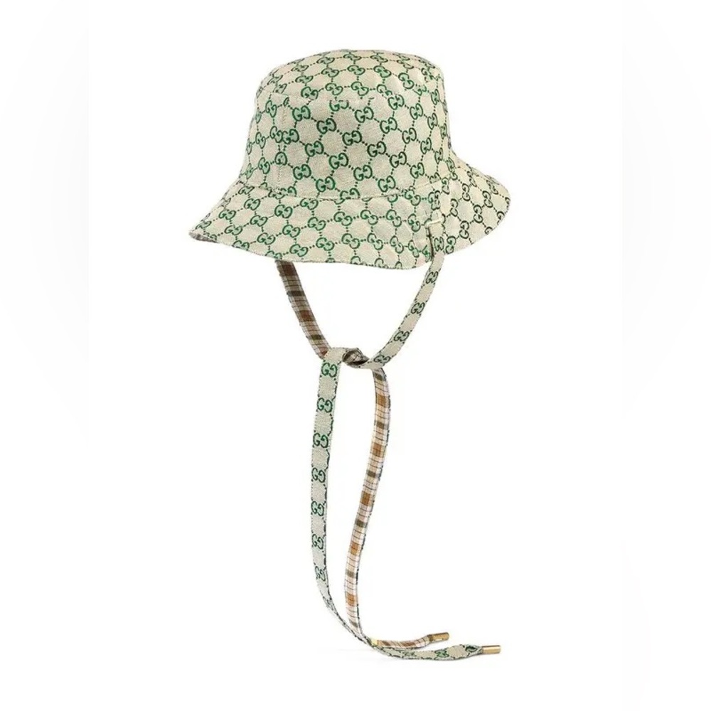 Gucci Monogram Reversible Bucket Hat with straps - Picture 3 of 8
